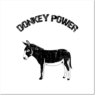 donkey power distressed Posters and Art